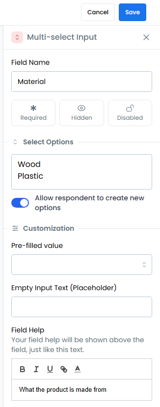 Save configuration