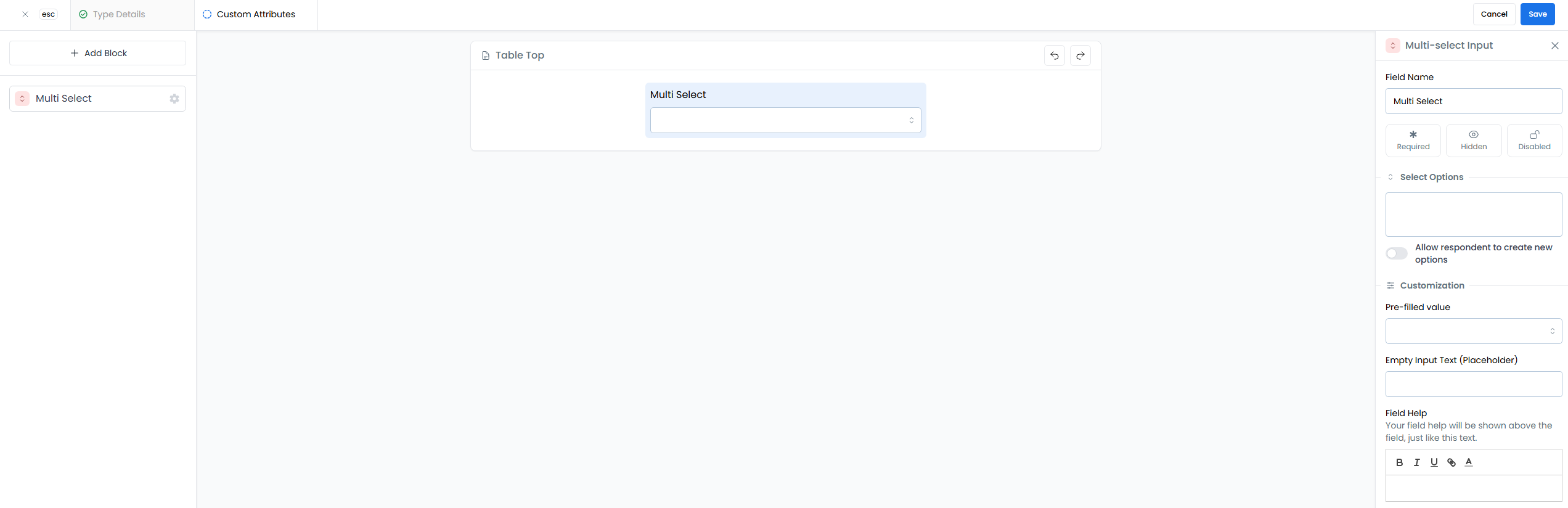 Name input block