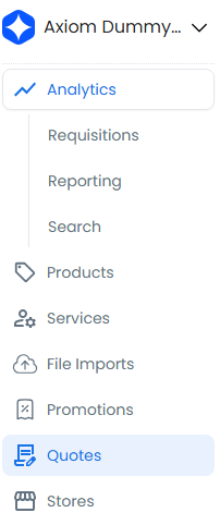 Accessing Quotes section