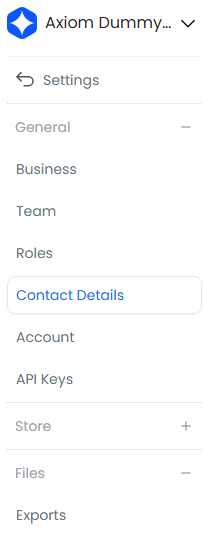 Accessing Contact Details section
