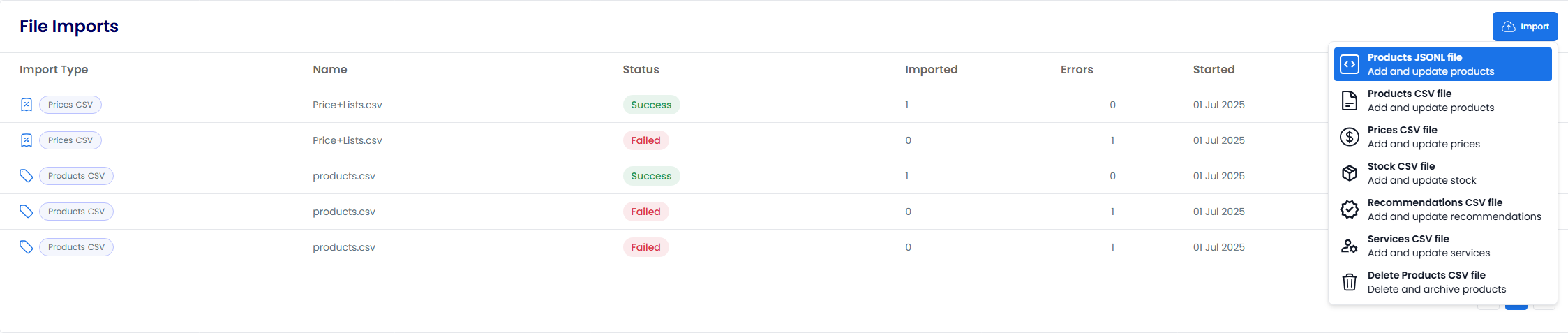 Importing JSONL file