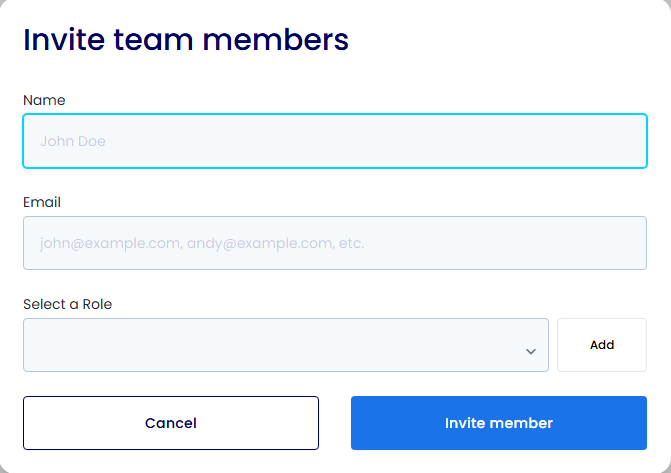 Member invitation form