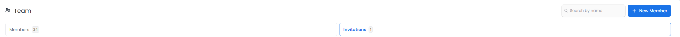 Pending invitations view