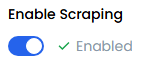 Scraping toggle