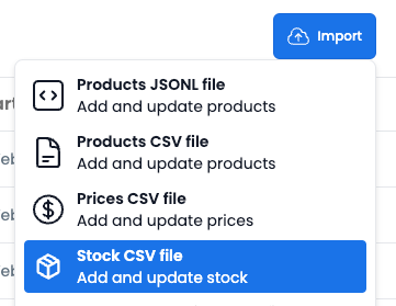 Stock URL field in CSV template