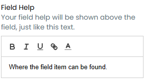 Field help