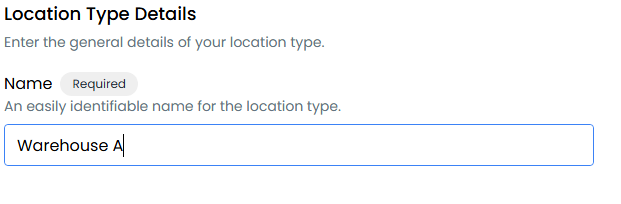 Type name entry