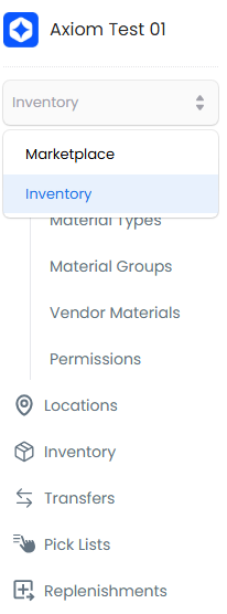Accessing Inventory section