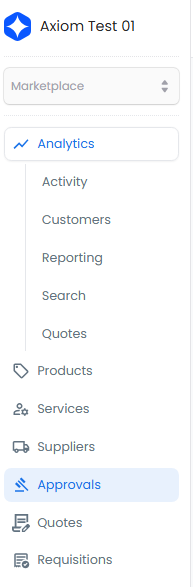 Promotion management dashboard showing the approvals section