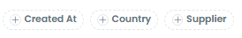 Requisition filtering options showing available filters