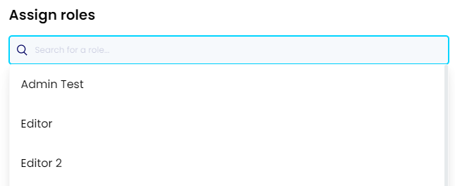 Searching for and selecting roles