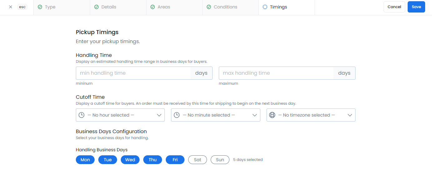 Configuring business days