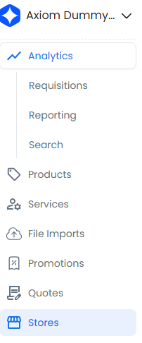 Accessing the Stores section