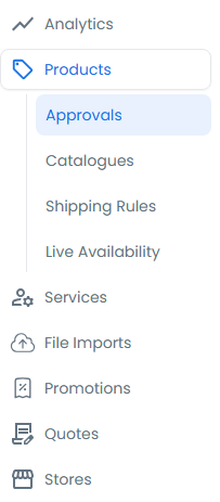 Selecting approvals from dropdown