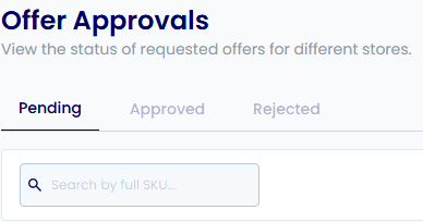 Product approval status list